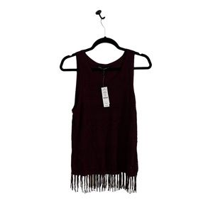 💜 White House Black Market Fringe Sweater Shell 💜